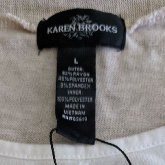NWT KAREN BROOKS Layered Drape Cardigan Size L - Picture 13 of 15